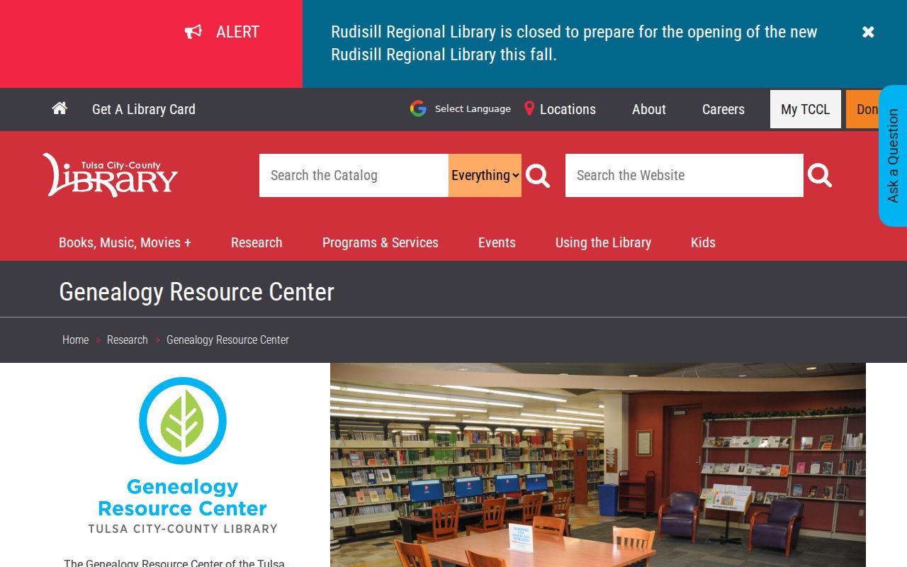 Tulsa County residents directory Genealogy Resource Center holdings
