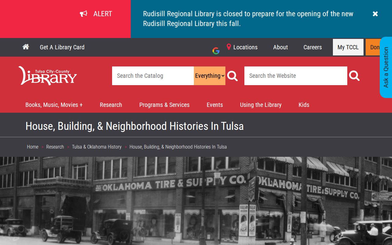 Tulsa County previous residents house and neighborhood history guide